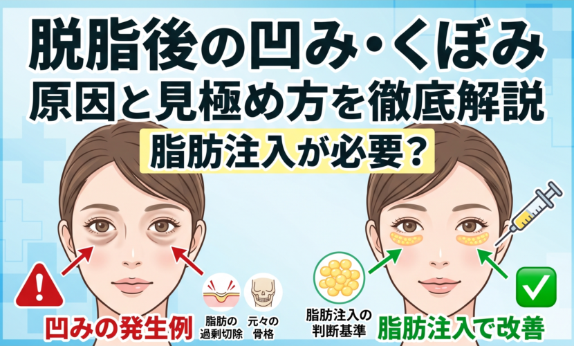 脱脂後の凹み・くぼみの原因｜脂肪注入が必要なケースの見極め方
