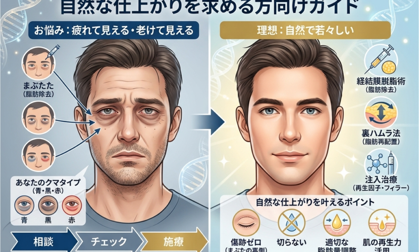 男性のクマ治療