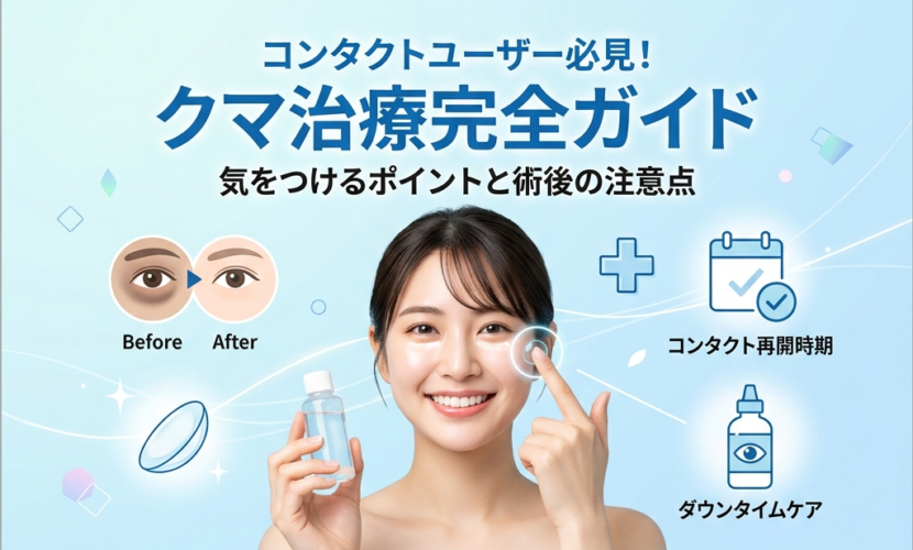 コンタクトレンズユーザーのクマ治療