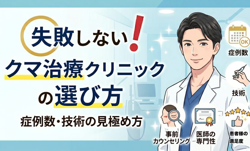 クマ治療クリニックの選び方