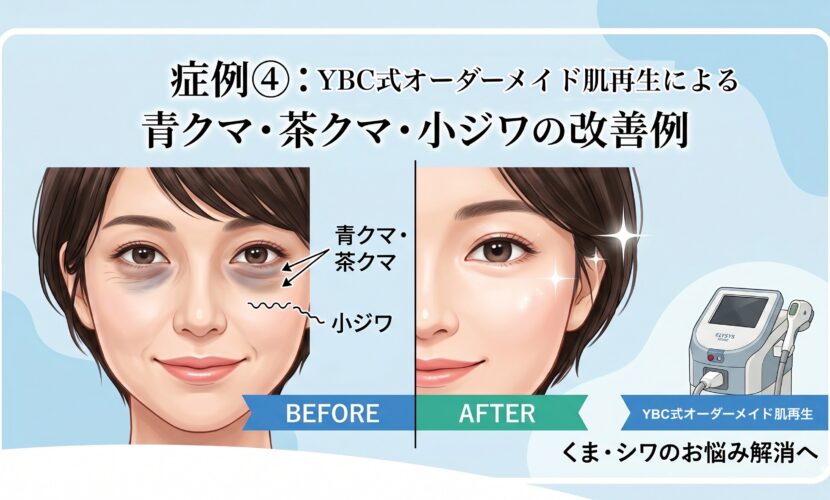症例4　青クマ、茶クマ、小じわの改善例