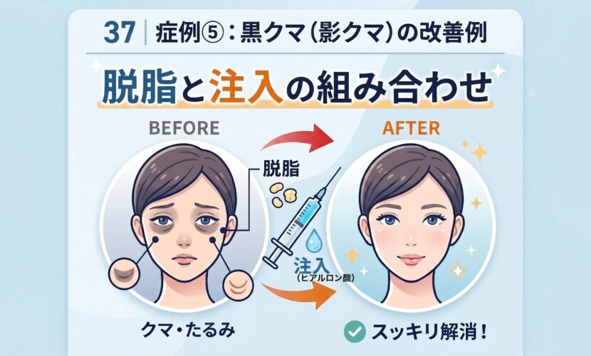 症例5脱脂とヒアルロン酸注入の組み合わせ症例