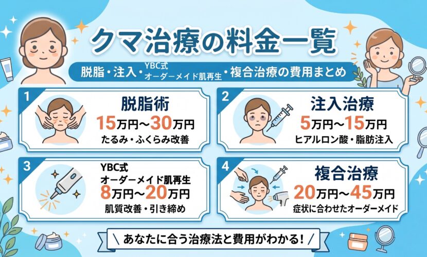 クマ治療の料金一覧