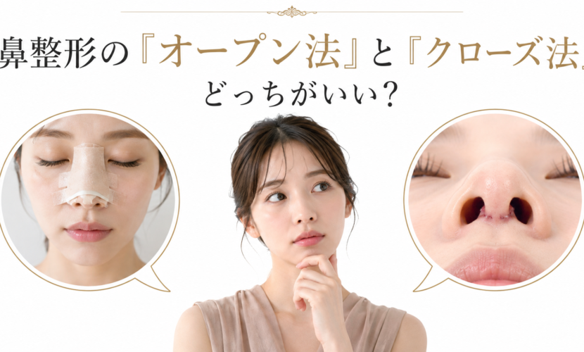 鼻整形に関するオープン法とクローズ法の解説