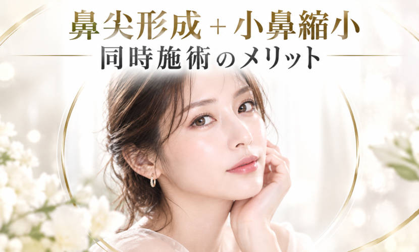 鼻尖形成と鼻翼縮小の同時施術のメリットについて解説したコラムのバナー画像