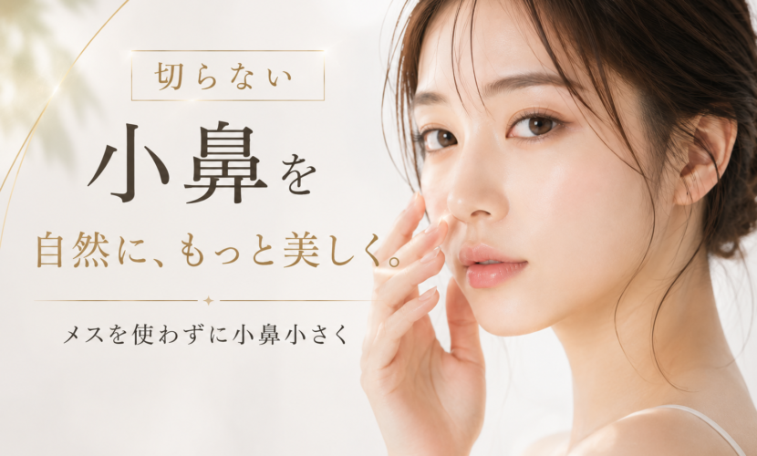 切らない小鼻縮小の効果や持ちは？ダウンタイムなしで小鼻を小さくする方法のコラムのバナー画像