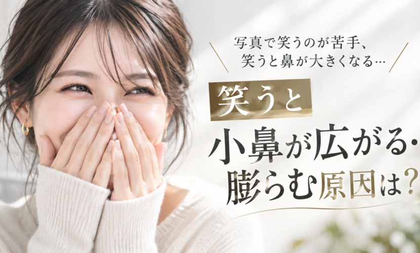 笑うと小鼻が広がる・膨らむ原因は? 切らない整形から小鼻縮小まで徹底解説のコラムのバナー画像