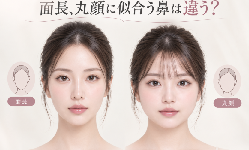 面長・丸顔に似合う鼻は違う？顔の余白を減らして垢抜ける「忘れ鼻」のデザインのコラムのバナー画像